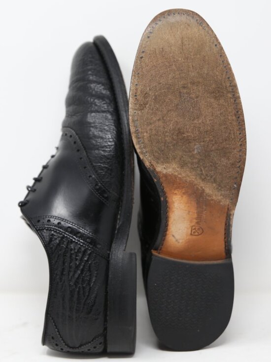 Allen Edmonds Men\'s Shelton Oxford Dress Shoes Size 9.5 D Black Sharkskin RARE main image 8